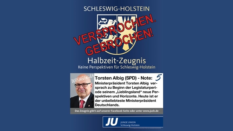 Albig auf dem JU SH Halbzeitzeugnis Albig auf dem JU SH Halbzeitzeugnis