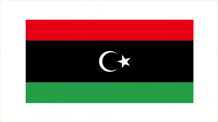 Bei den Protesten zumeist die Flagge des Vereinigten Königreichs Libyen verwendet.